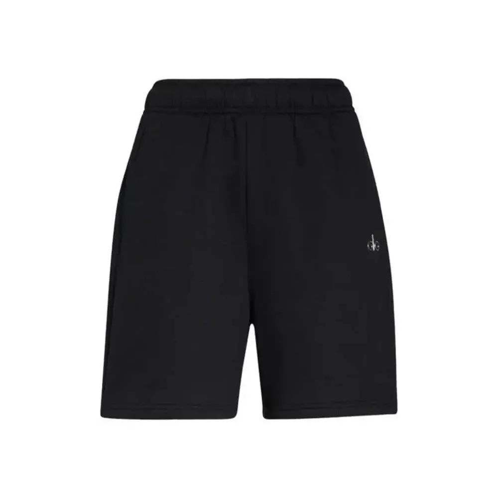 ALO Yoga Accolade Sweat Shorts‎ Black Athleisure Lounge Minimalist Elastic Waist